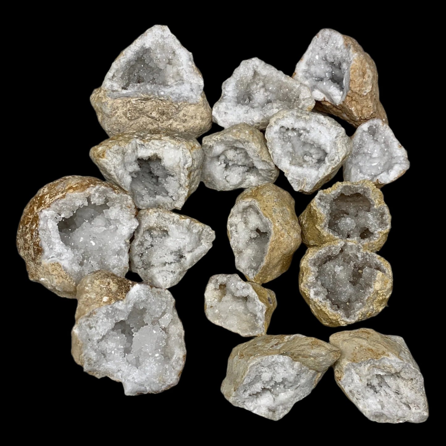 20.91 Lbs,3.7"-7.3", 8 Pairs, Natural Quartz Geodes @Morocco, Wholesale,B10633