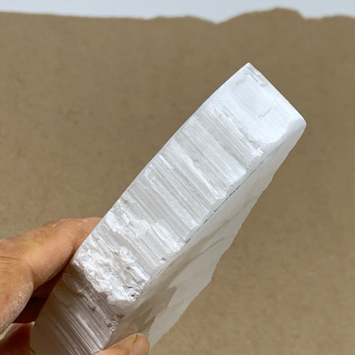 0.59 lbs, 5.7"x2"x1", Natural Clear Selenite Crystal Slab Gemstone, B36957