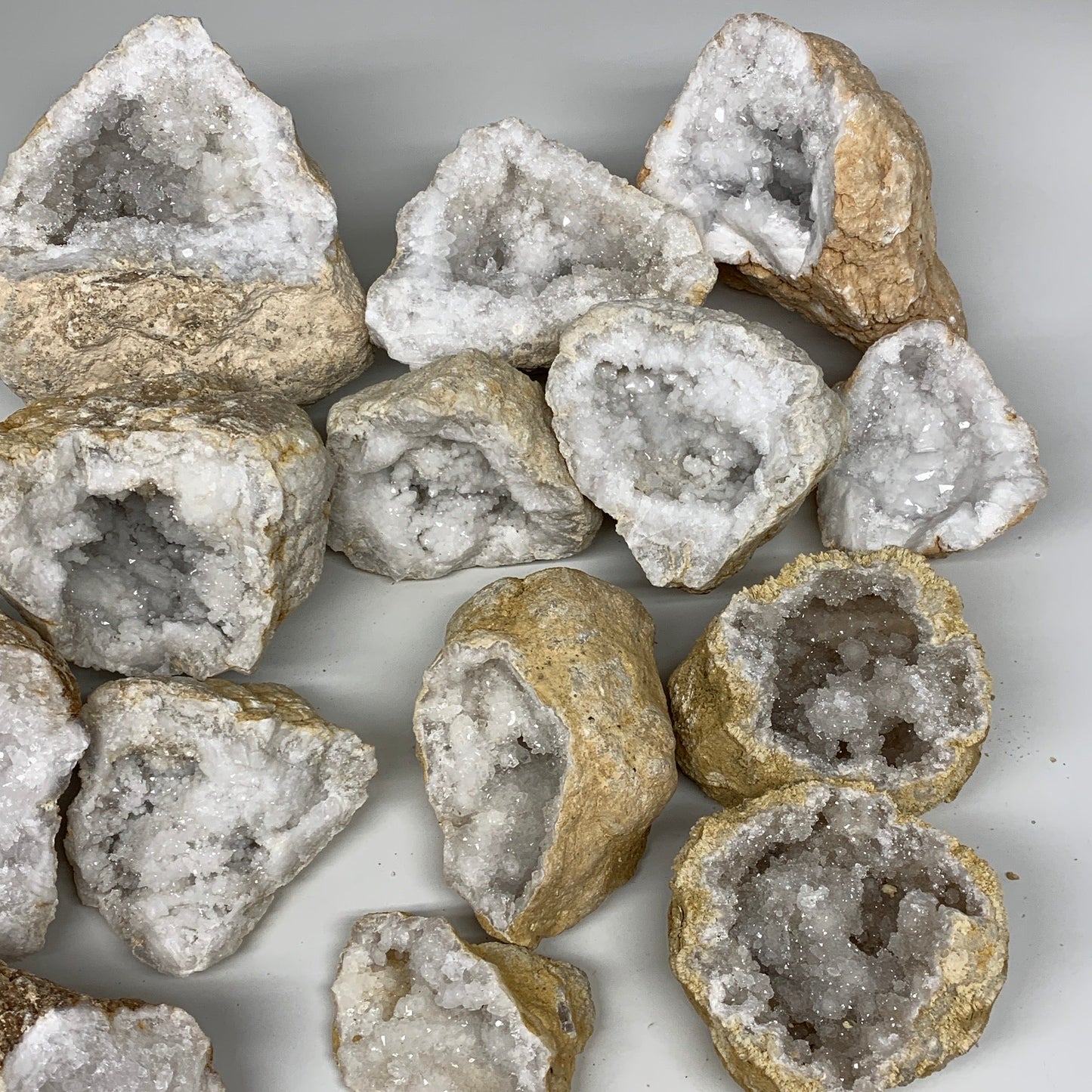 20.91 Lbs,3.7"-7.3", 8 Pairs, Natural Quartz Geodes @Morocco, Wholesale,B10633