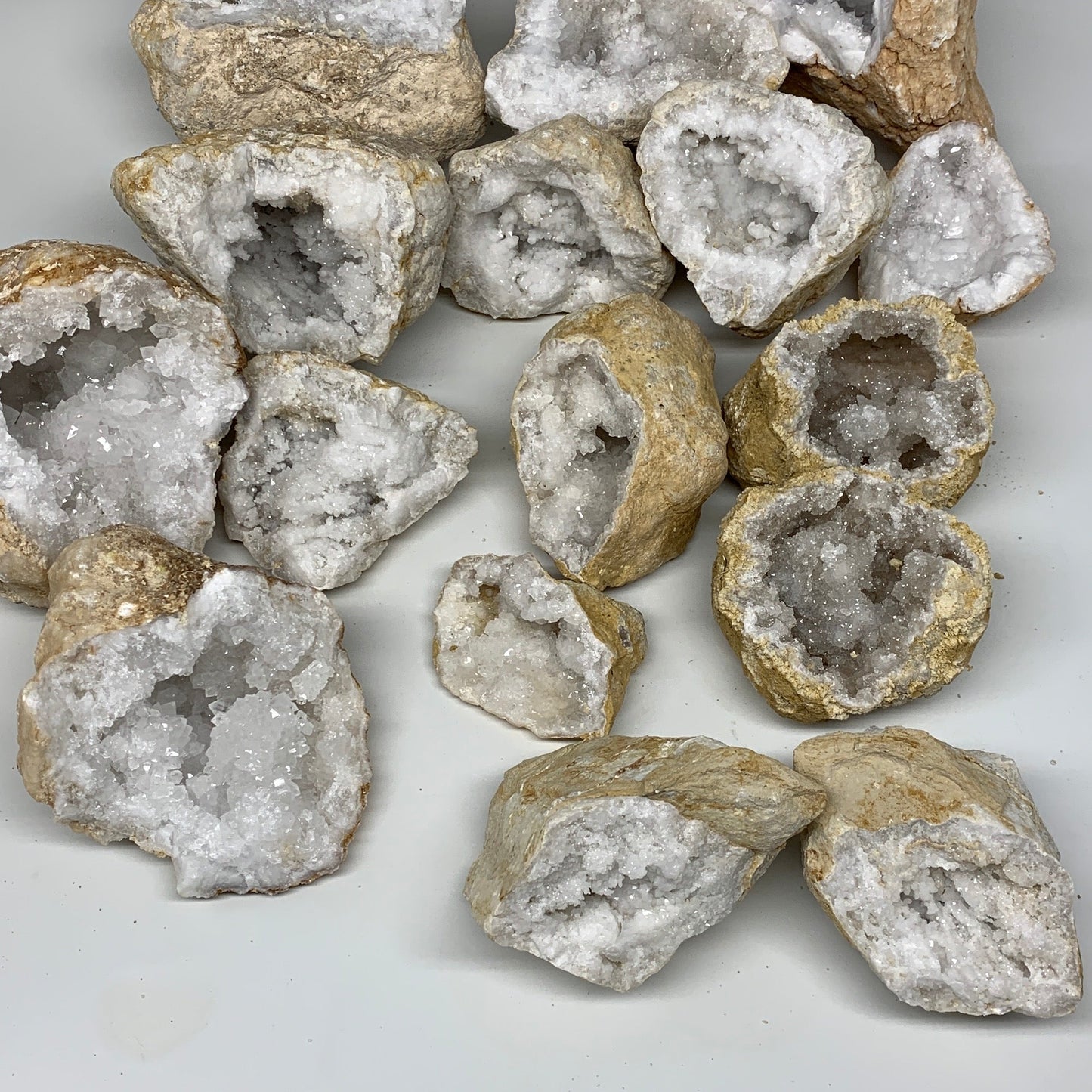 20.91 Lbs,3.7"-7.3", 8 Pairs, Natural Quartz Geodes @Morocco, Wholesale,B10633