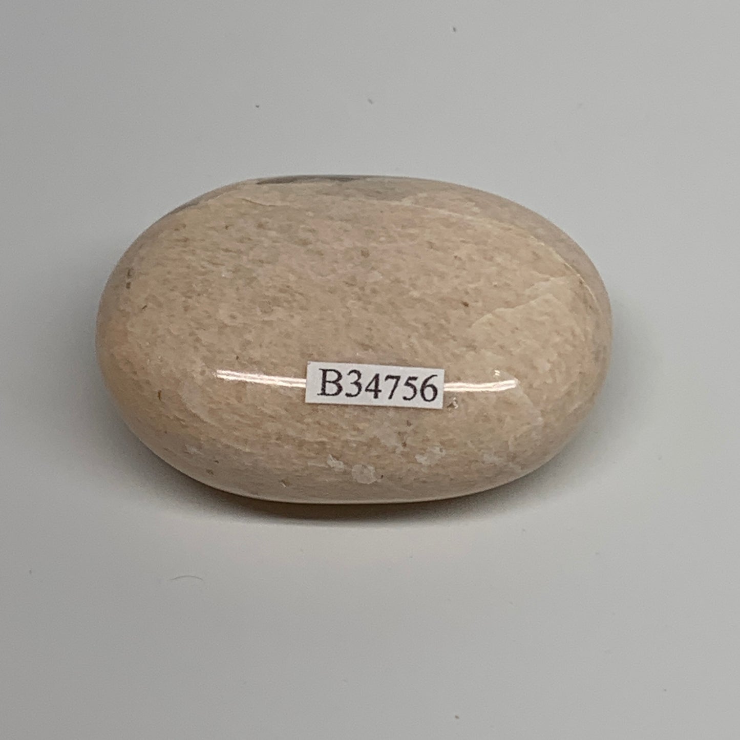 93.6g,2.3"x1.6"x0.9", Peach Moonstone Polished Palm-Stone Gemstone, B34756