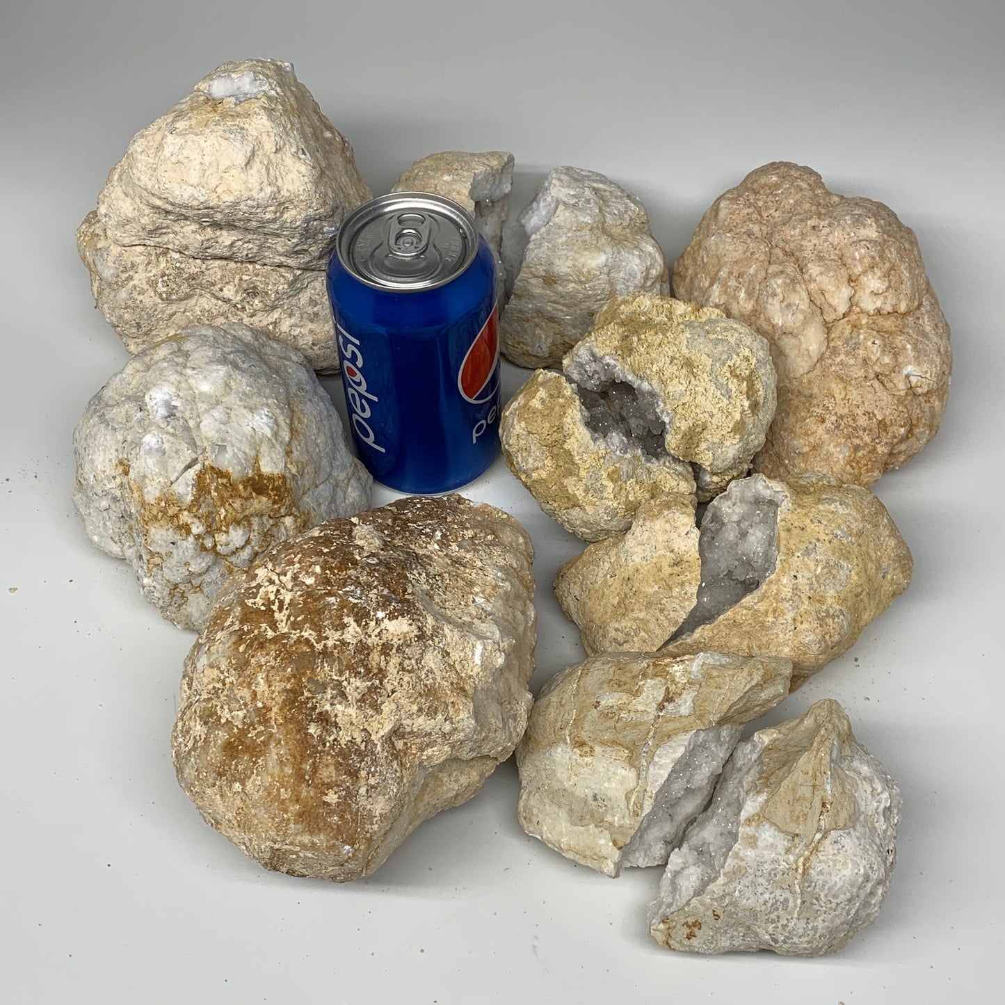 20.91 Lbs,3.7"-7.3", 8 Pairs, Natural Quartz Geodes @Morocco, Wholesale,B10633