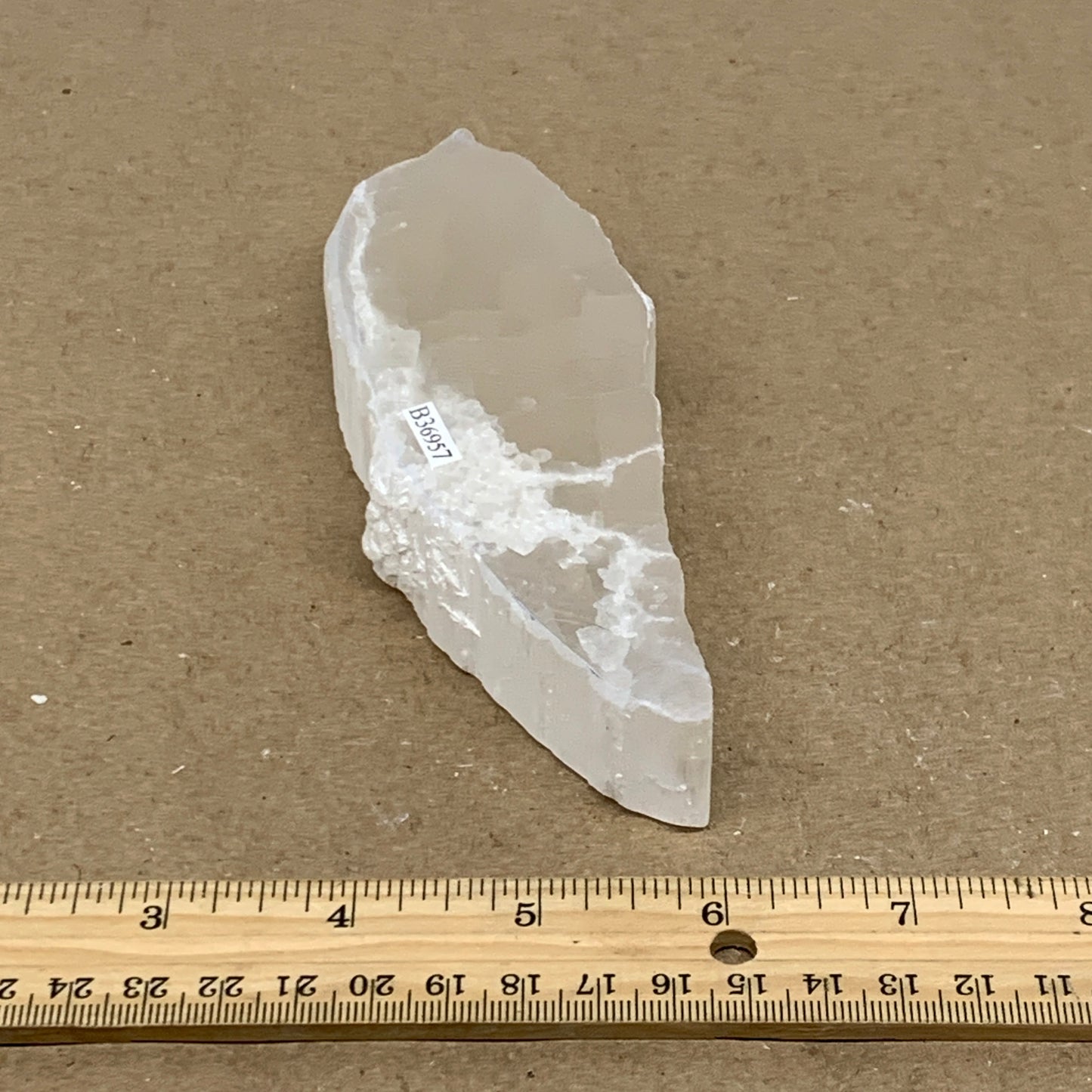 0.59 lbs, 5.7"x2"x1", Natural Clear Selenite Crystal Slab Gemstone, B36957