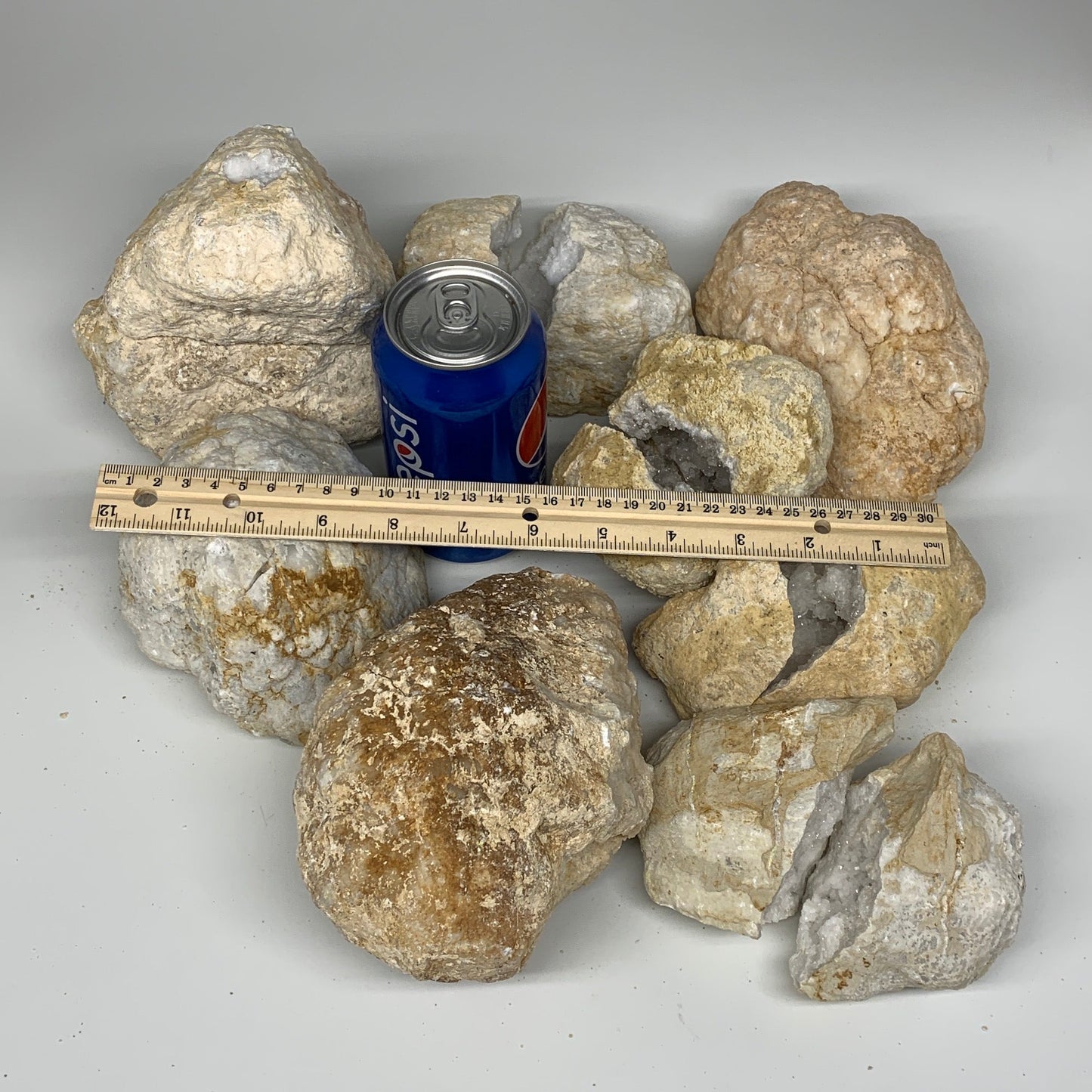20.91 Lbs,3.7"-7.3", 8 Pairs, Natural Quartz Geodes @Morocco, Wholesale,B10633