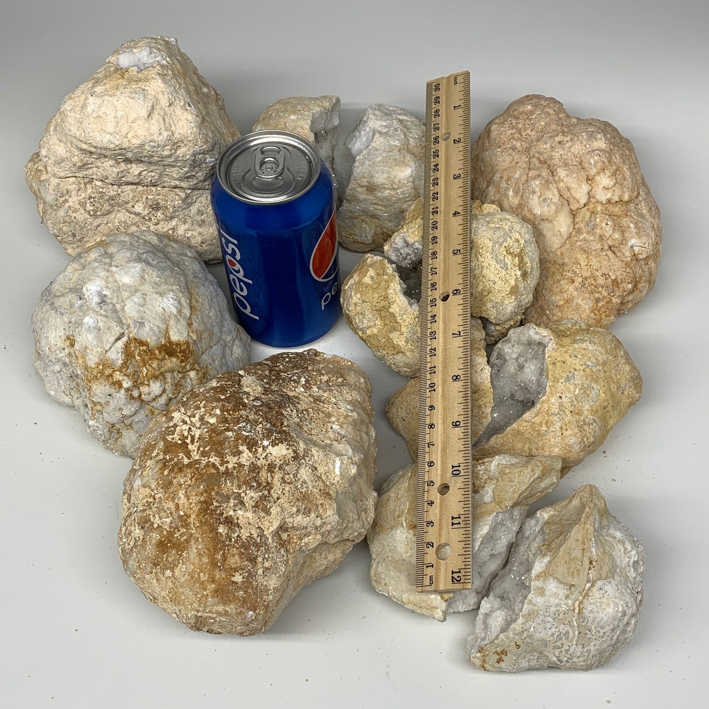20.91 Lbs,3.7"-7.3", 8 Pairs, Natural Quartz Geodes @Morocco, Wholesale,B10633