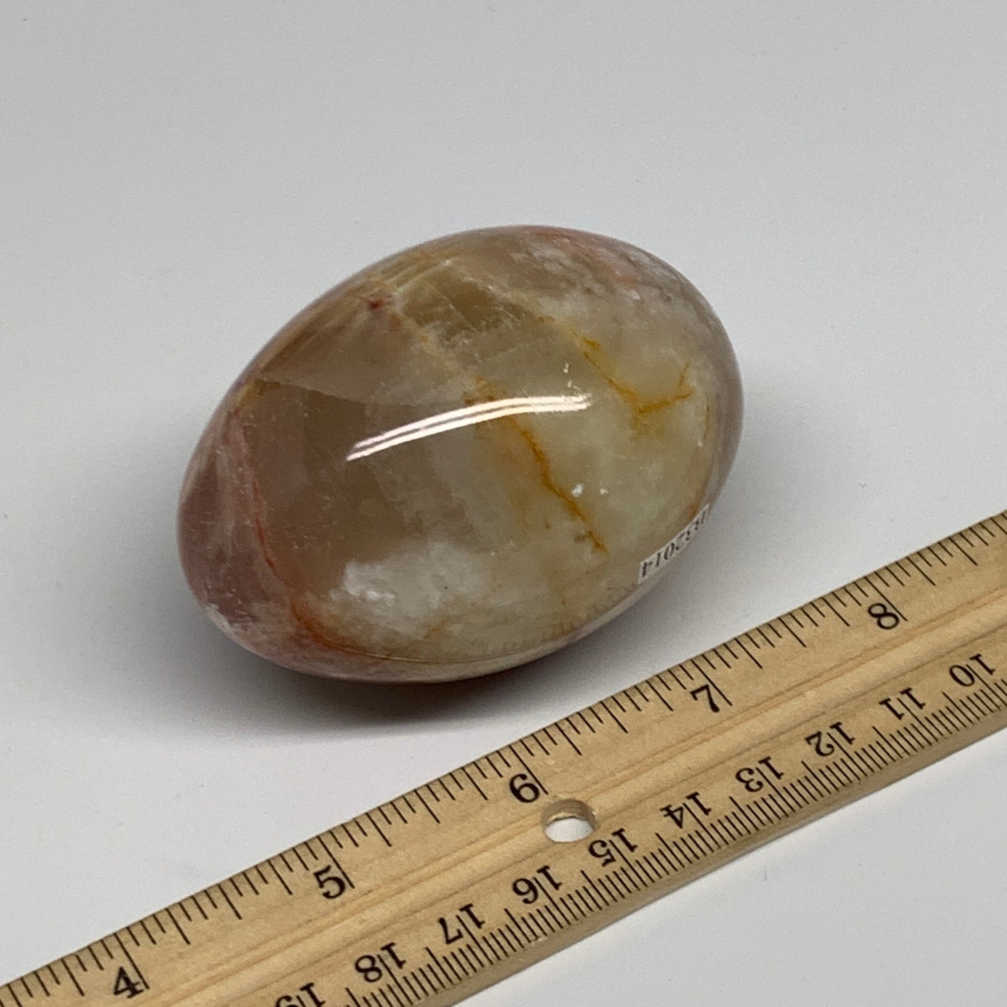 256g, 2.8"x2" Natural Green Onyx Egg Gemstone Mineral, from Pakistan, B32014