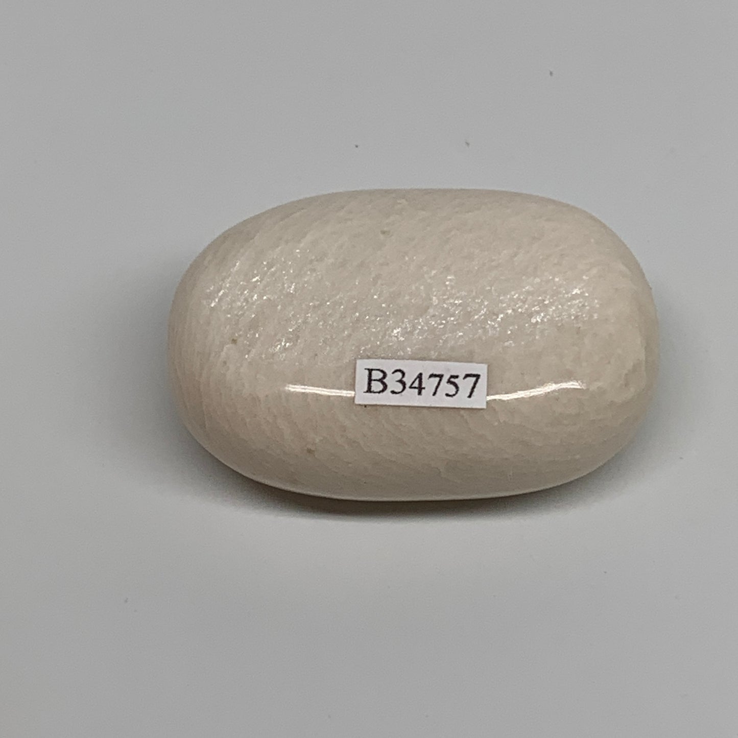 94.1g,2.3"x1.6"x0.9", Peach Moonstone Polished Palm-Stone Gemstone, B34757