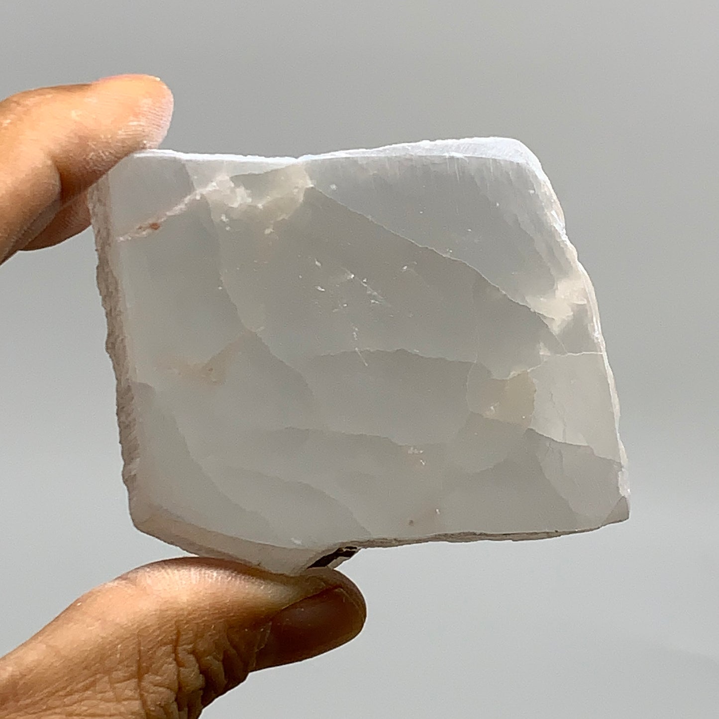 0.30 lbs, 2.3"x2"x1", Natural Clear Selenite Crystal Slab Gemstone, B36959