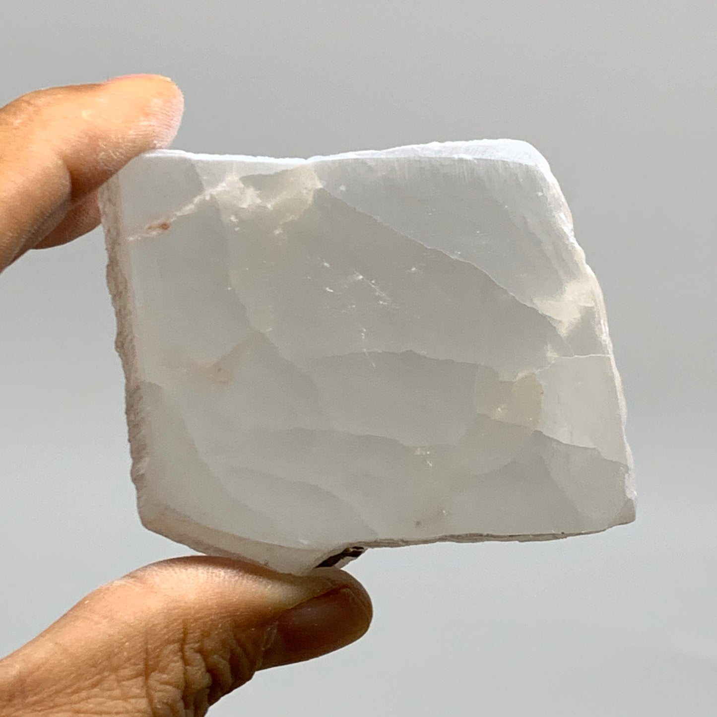 0.30 lbs, 2.3"x2"x1", Natural Clear Selenite Crystal Slab Gemstone, B36959