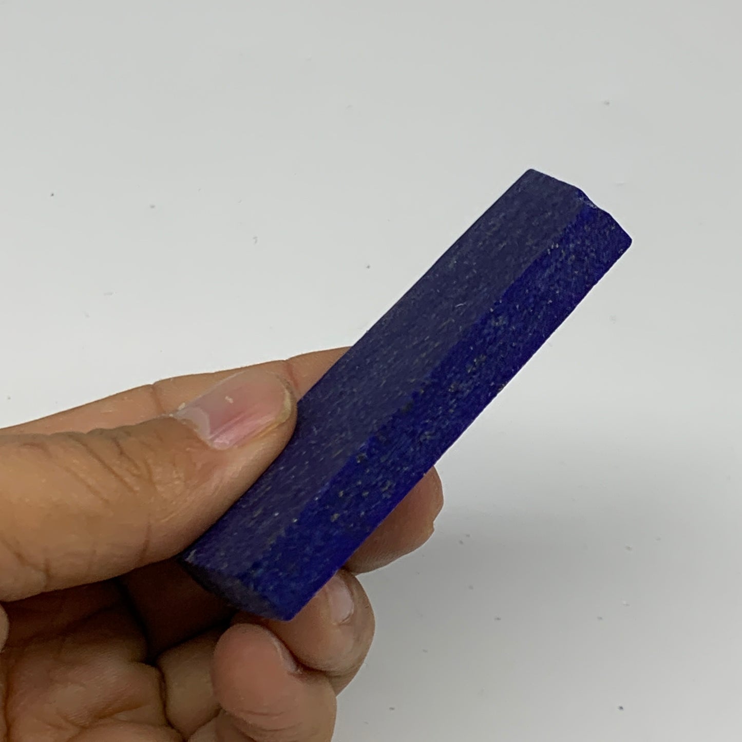 72.4g, 3"x1.7"x0.3", High Grade Natural Rough Lapis Lazuli @Afghanistan,B32688