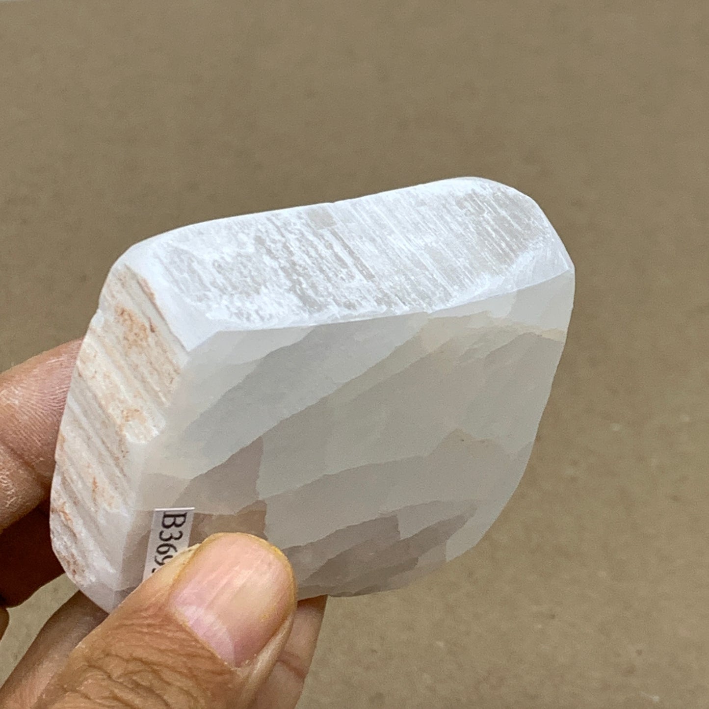 0.30 lbs, 2.3"x2"x1", Natural Clear Selenite Crystal Slab Gemstone, B36959