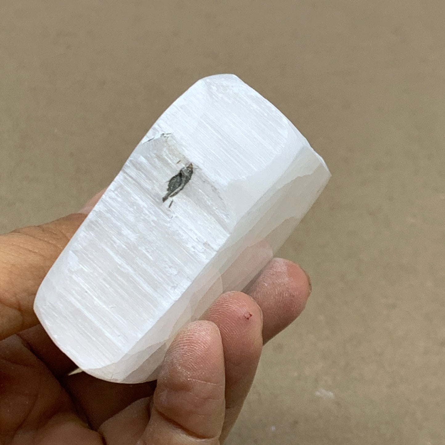 0.30 lbs, 2.3"x2"x1", Natural Clear Selenite Crystal Slab Gemstone, B36959