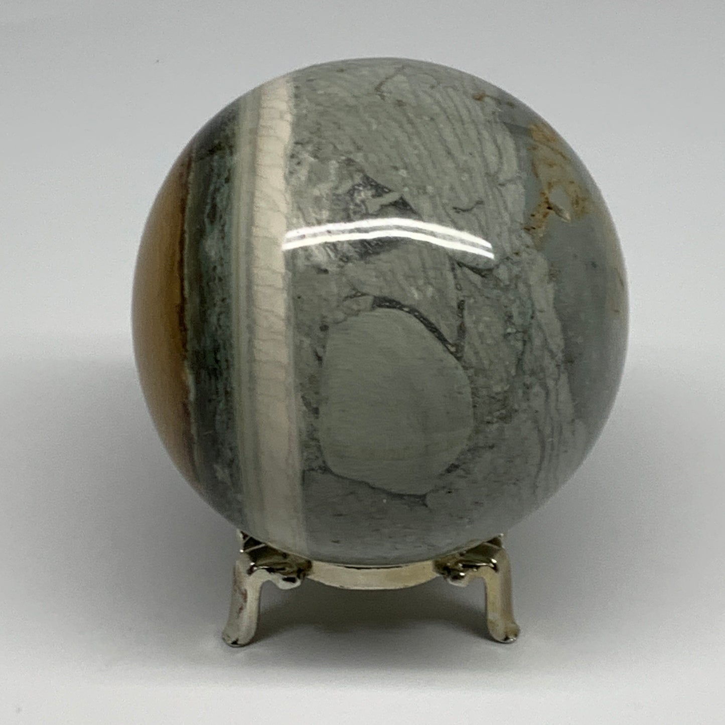 1.99 lbs, 3.4" (87mm), Polychrome Jasper Sphere Ball Crystal @Madagascar, B29829