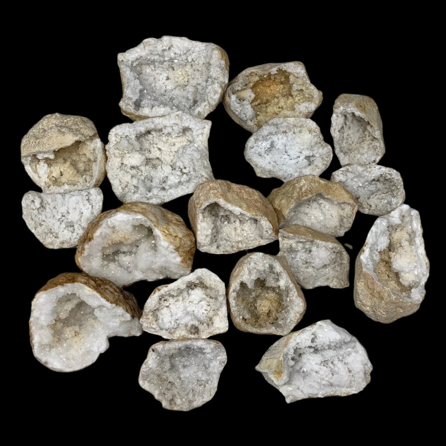 22.48 Lbs,4.3"-6", 9 Pairs, Natural Quartz Geodes @Morocco, Wholesale,B10635