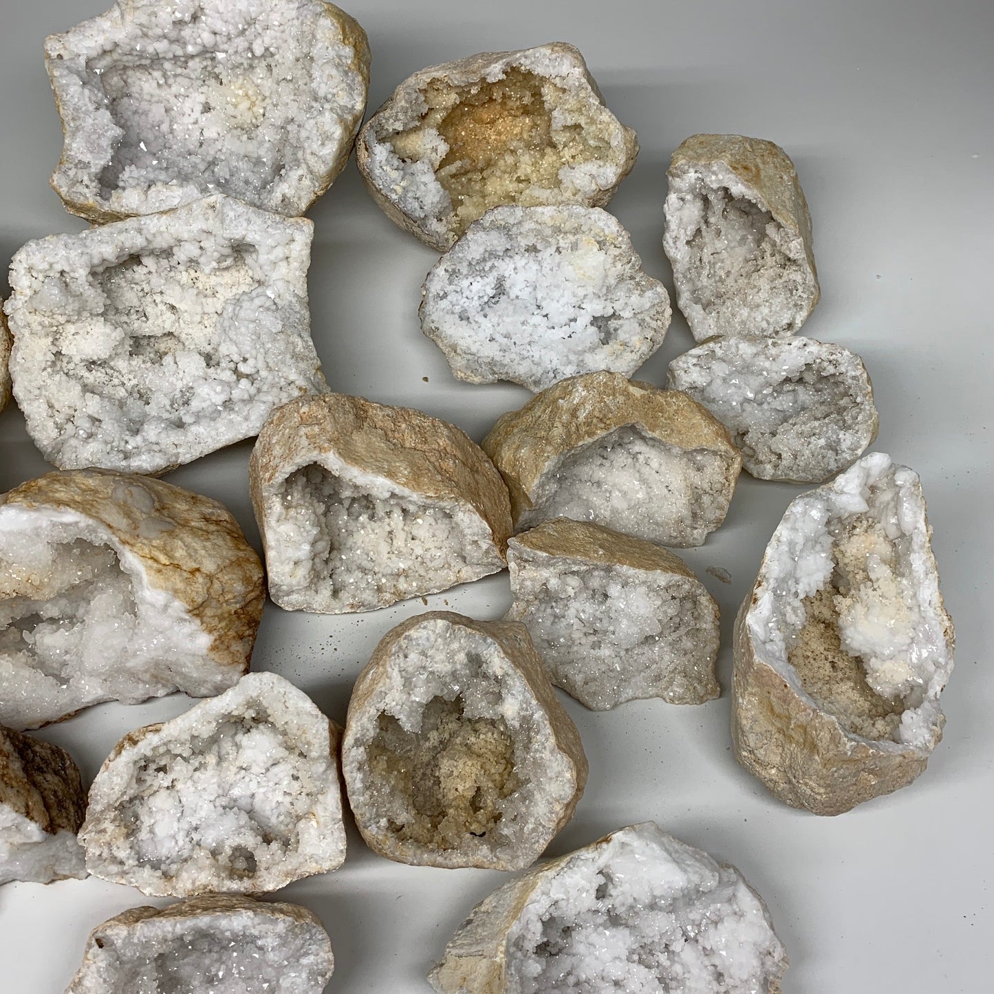 22.48 Lbs,4.3"-6", 9 Pairs, Natural Quartz Geodes @Morocco, Wholesale,B10635