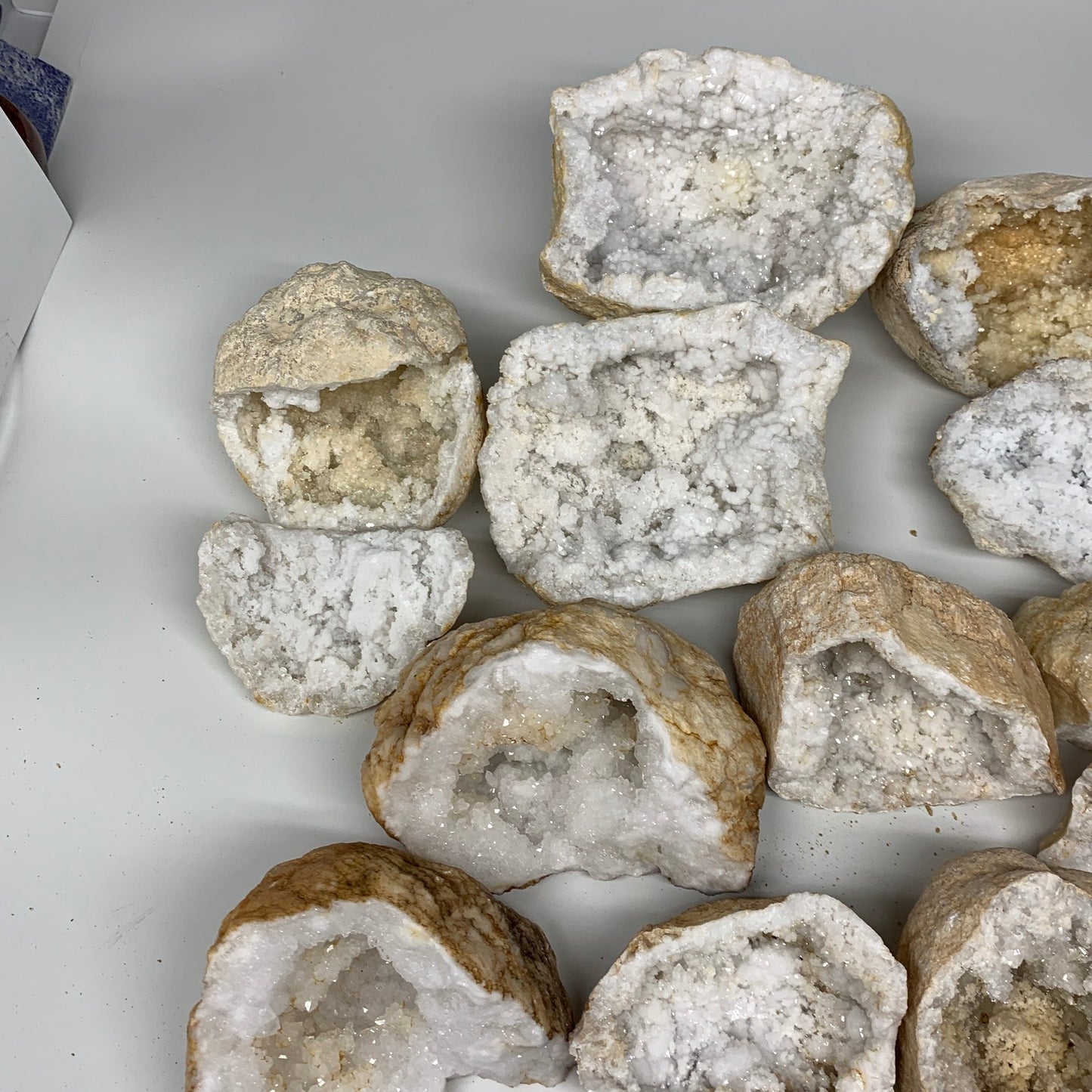 22.48 Lbs,4.3"-6", 9 Pairs, Natural Quartz Geodes @Morocco, Wholesale,B10635