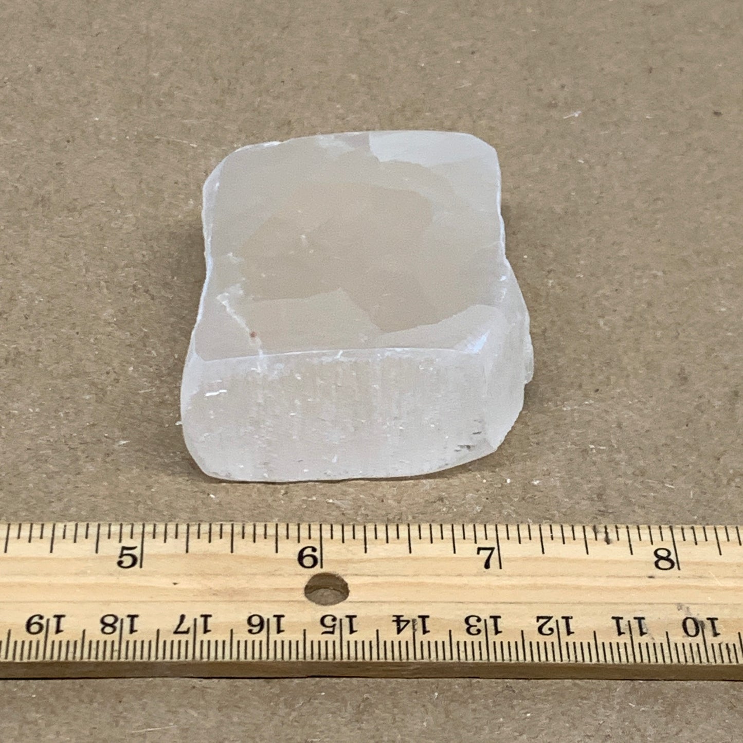0.30 lbs, 2.3"x2"x1", Natural Clear Selenite Crystal Slab Gemstone, B36959