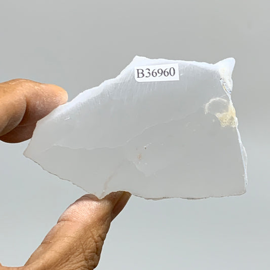 0.33 lbs, 2.9"x1.9"x1", Natural Clear Selenite Crystal Slab Gemstone, B36960