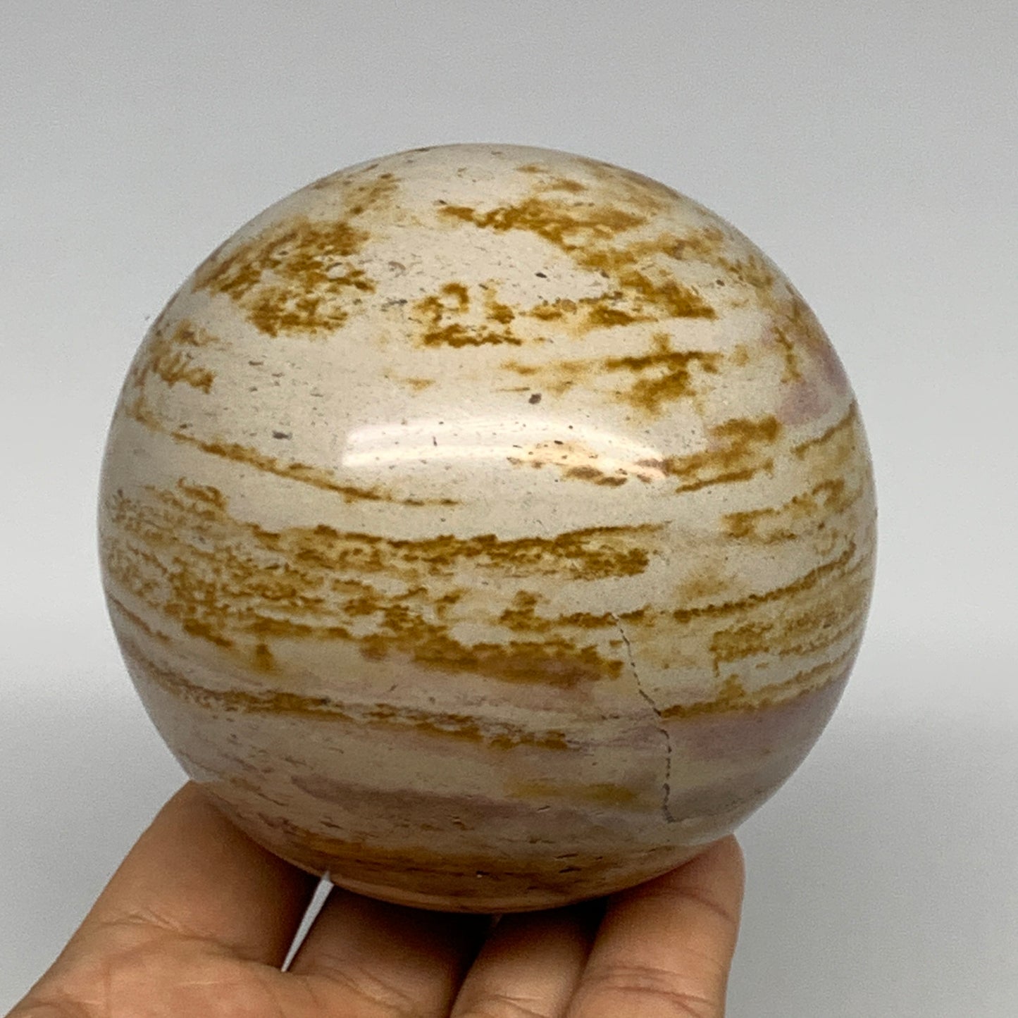 1.66 lbs, 3.3" (83mm), Polychrome Jasper Sphere Ball Crystal @Madagascar, B29830