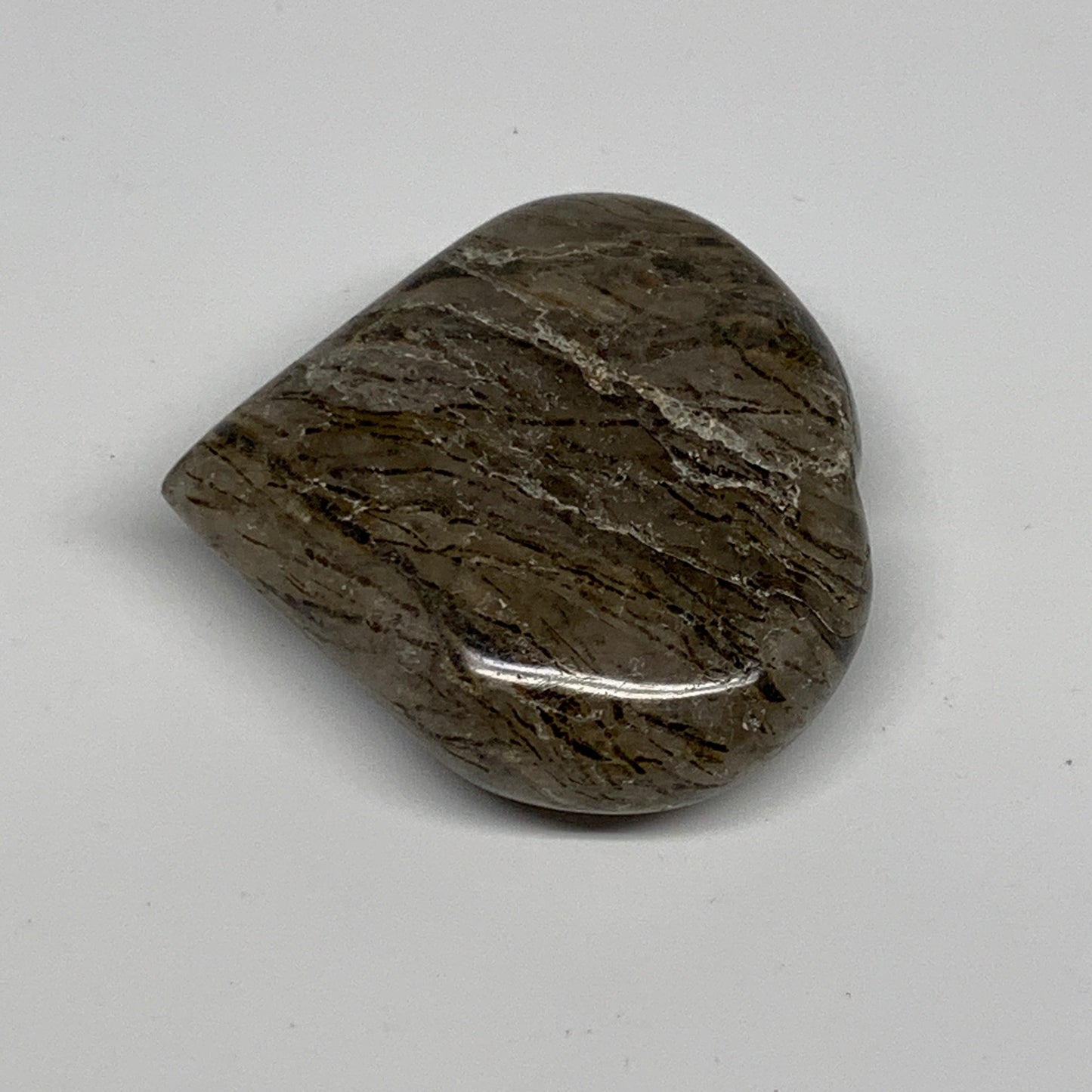87.2g, 2.2"x2.3"x0.8", Natural Small Rutile Quartz Crystal Heart Reiki, B28293