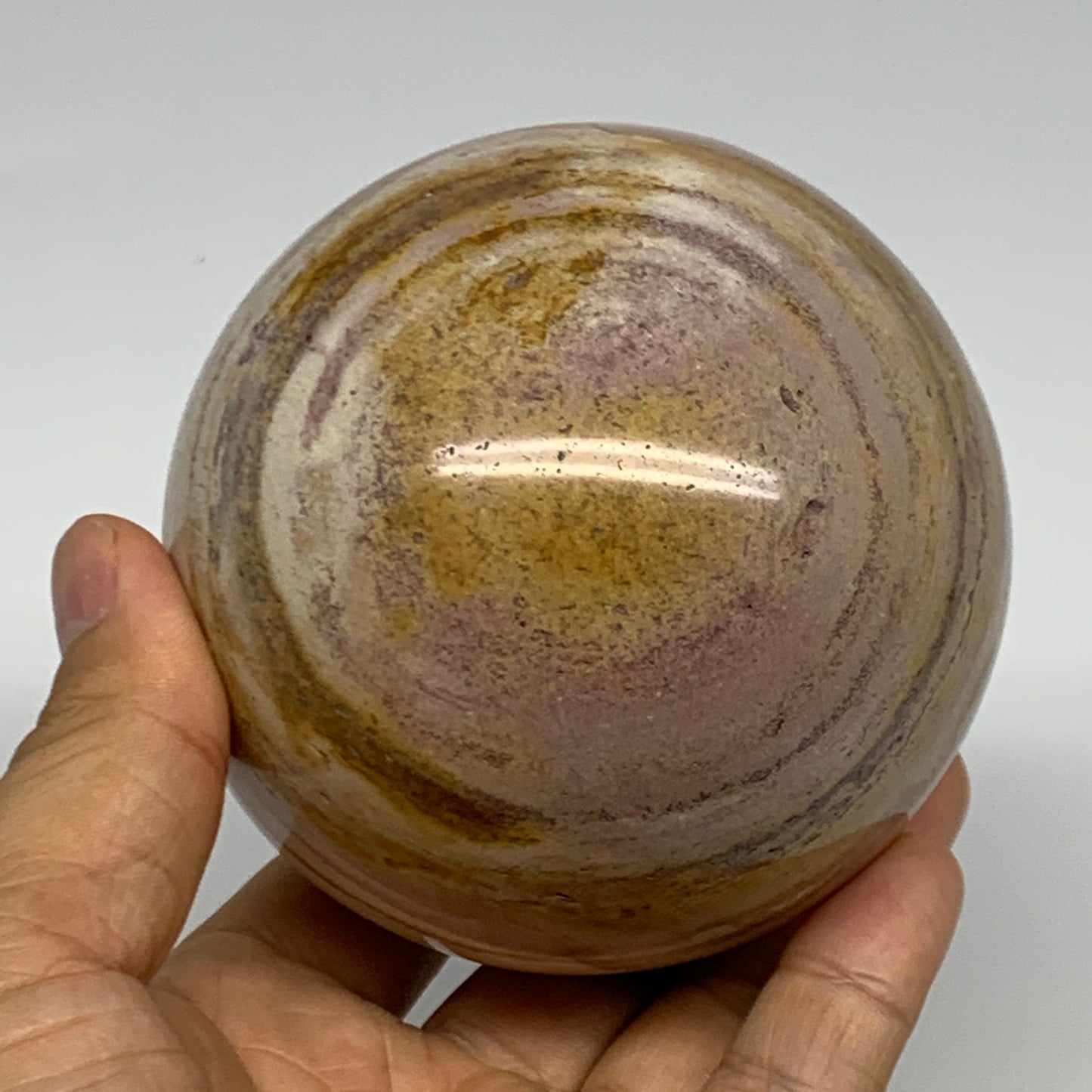 1.66 lbs, 3.3" (83mm), Polychrome Jasper Sphere Ball Crystal @Madagascar, B29830