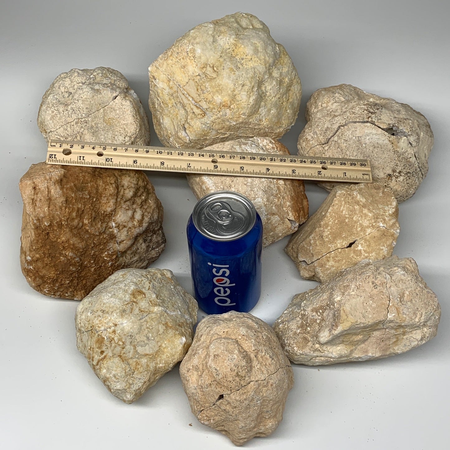 22.48 Lbs,4.3"-6", 9 Pairs, Natural Quartz Geodes @Morocco, Wholesale,B10635