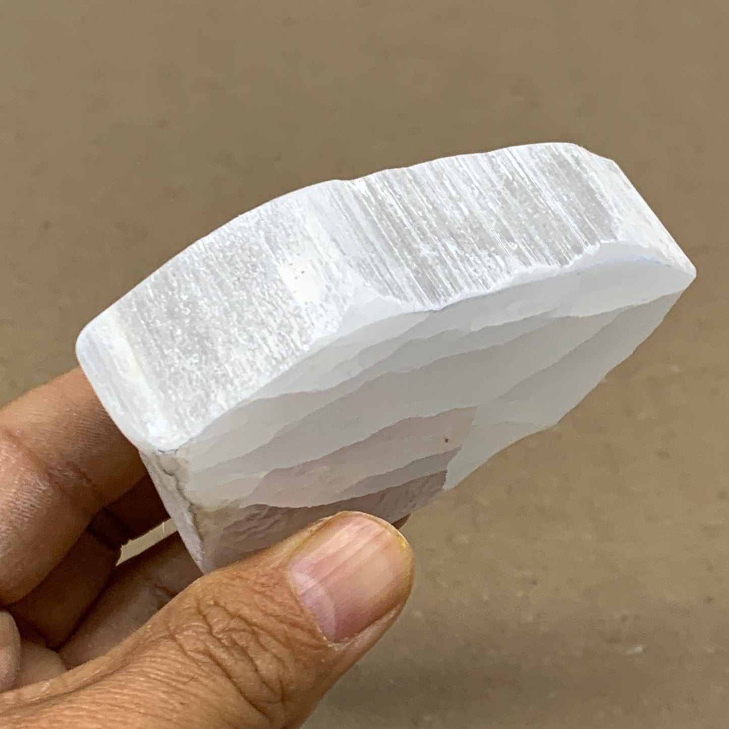 0.33 lbs, 2.9"x1.9"x1", Natural Clear Selenite Crystal Slab Gemstone, B36960