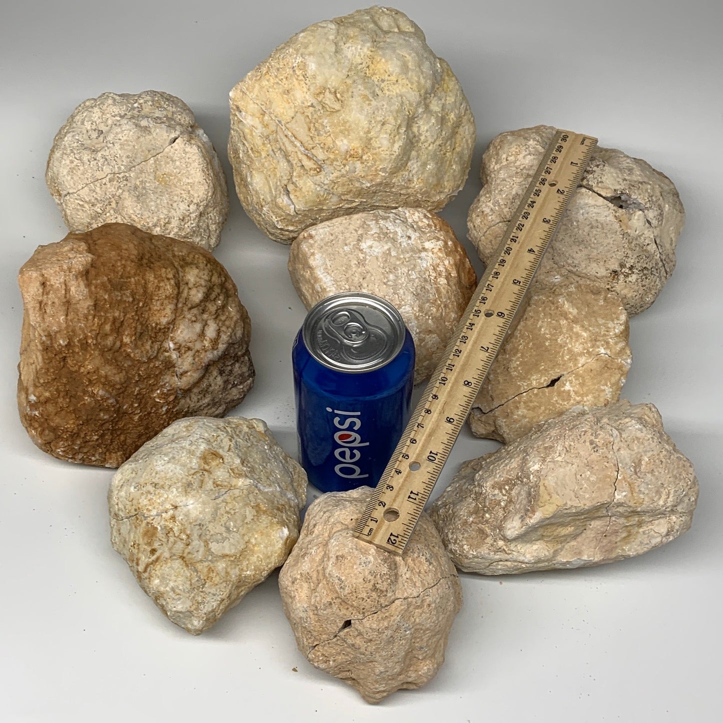 22.48 Lbs,4.3"-6", 9 Pairs, Natural Quartz Geodes @Morocco, Wholesale,B10635