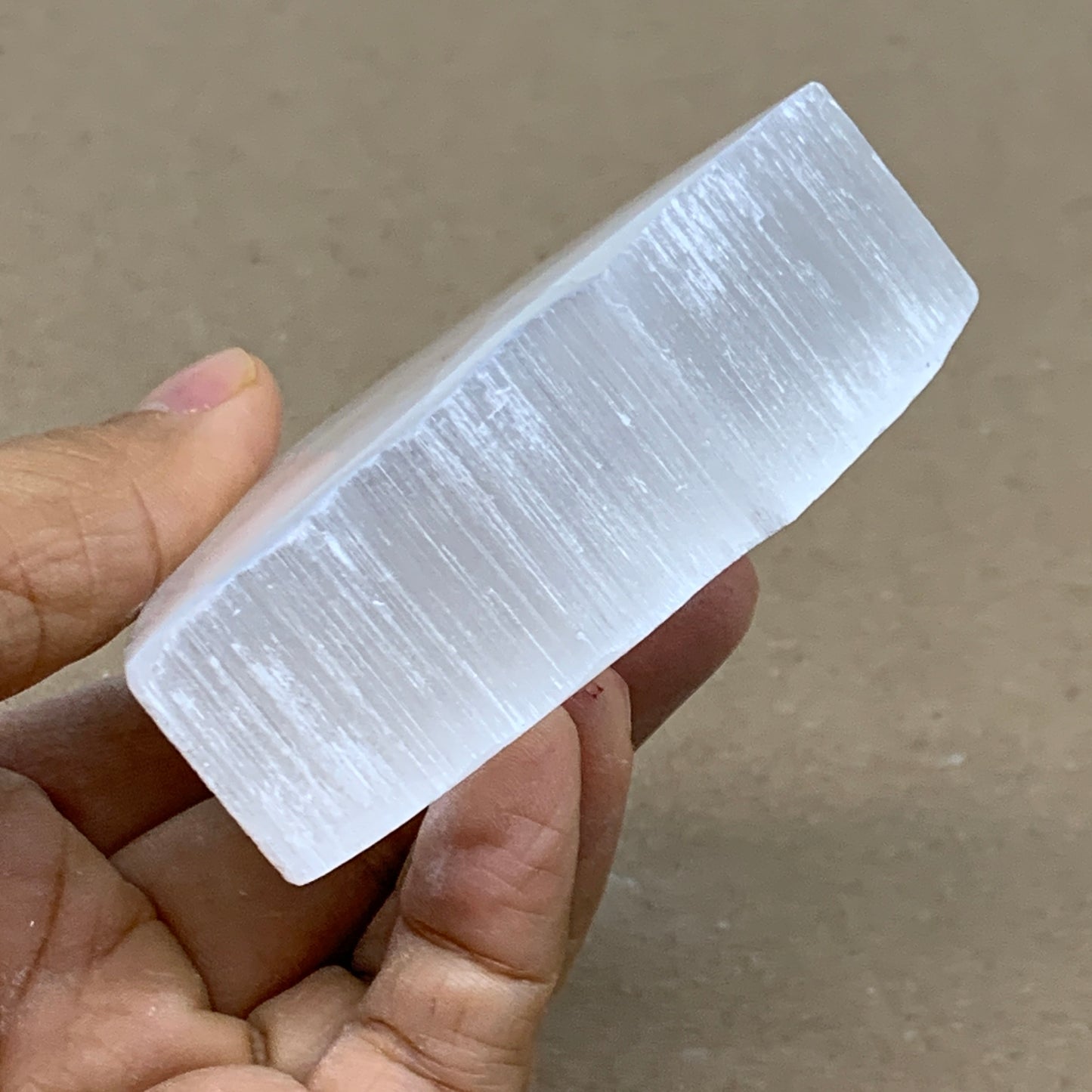 0.33 lbs, 2.9"x1.9"x1", Natural Clear Selenite Crystal Slab Gemstone, B36960