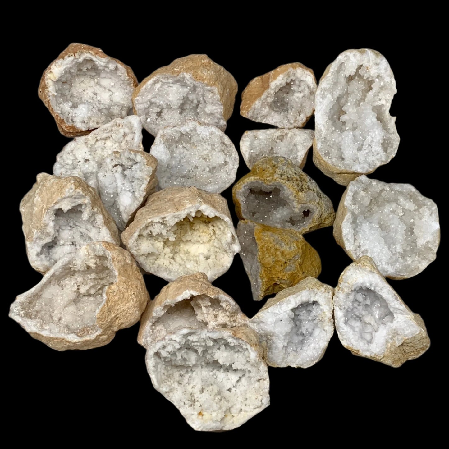24.18 Lbs,4.6"-7.1", 9 Pairs, Natural Quartz Geodes @Morocco, Wholesale,B10636