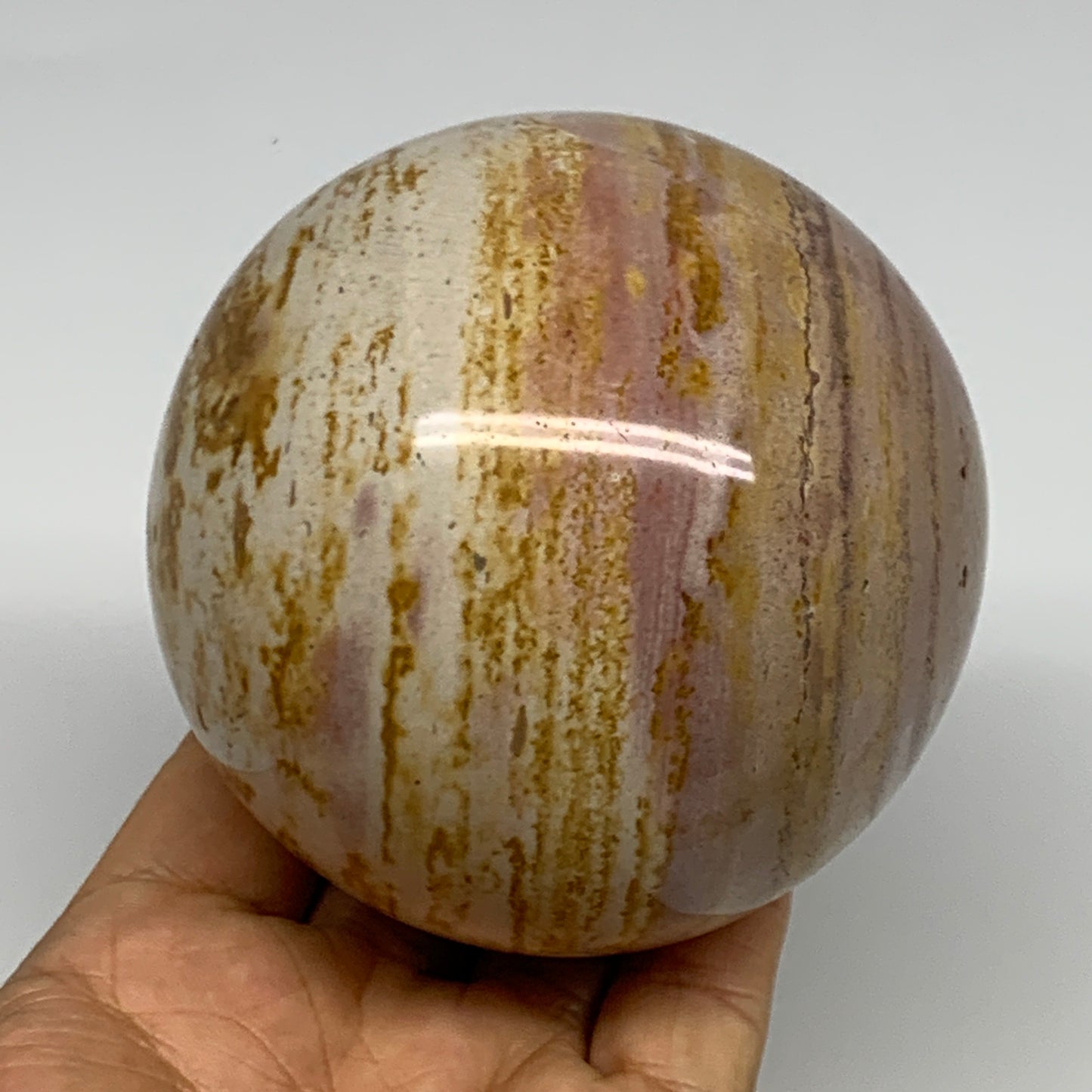 1.66 lbs, 3.3" (83mm), Polychrome Jasper Sphere Ball Crystal @Madagascar, B29830