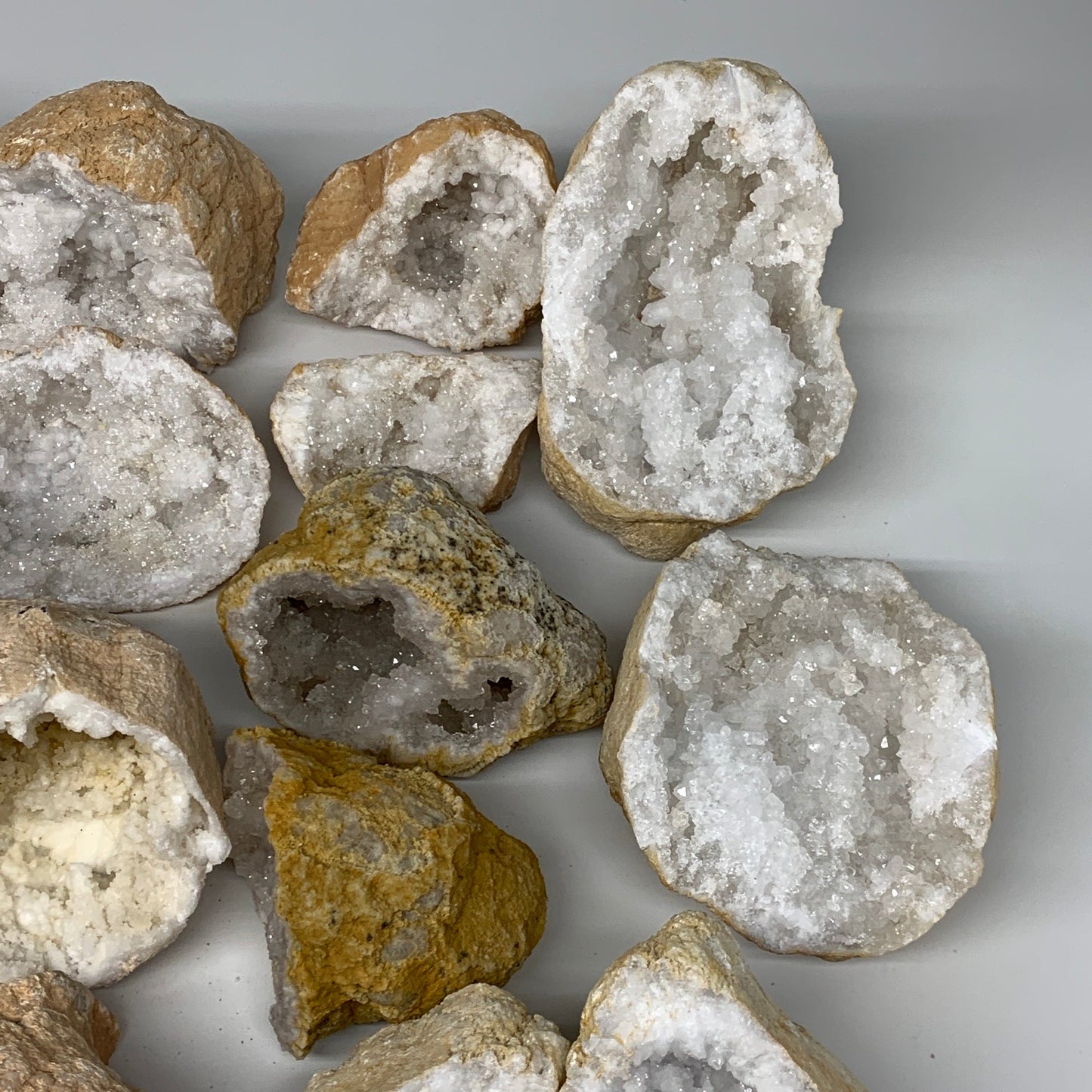24.18 Lbs,4.6"-7.1", 9 Pairs, Natural Quartz Geodes @Morocco, Wholesale,B10636