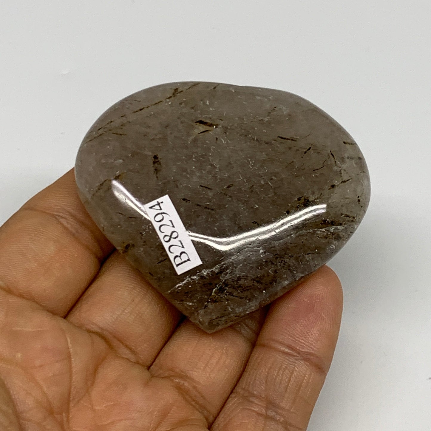 76.9g, 2"x2.3"x0.7", Natural Small Rutile Quartz Crystal Heart Reiki, B28294