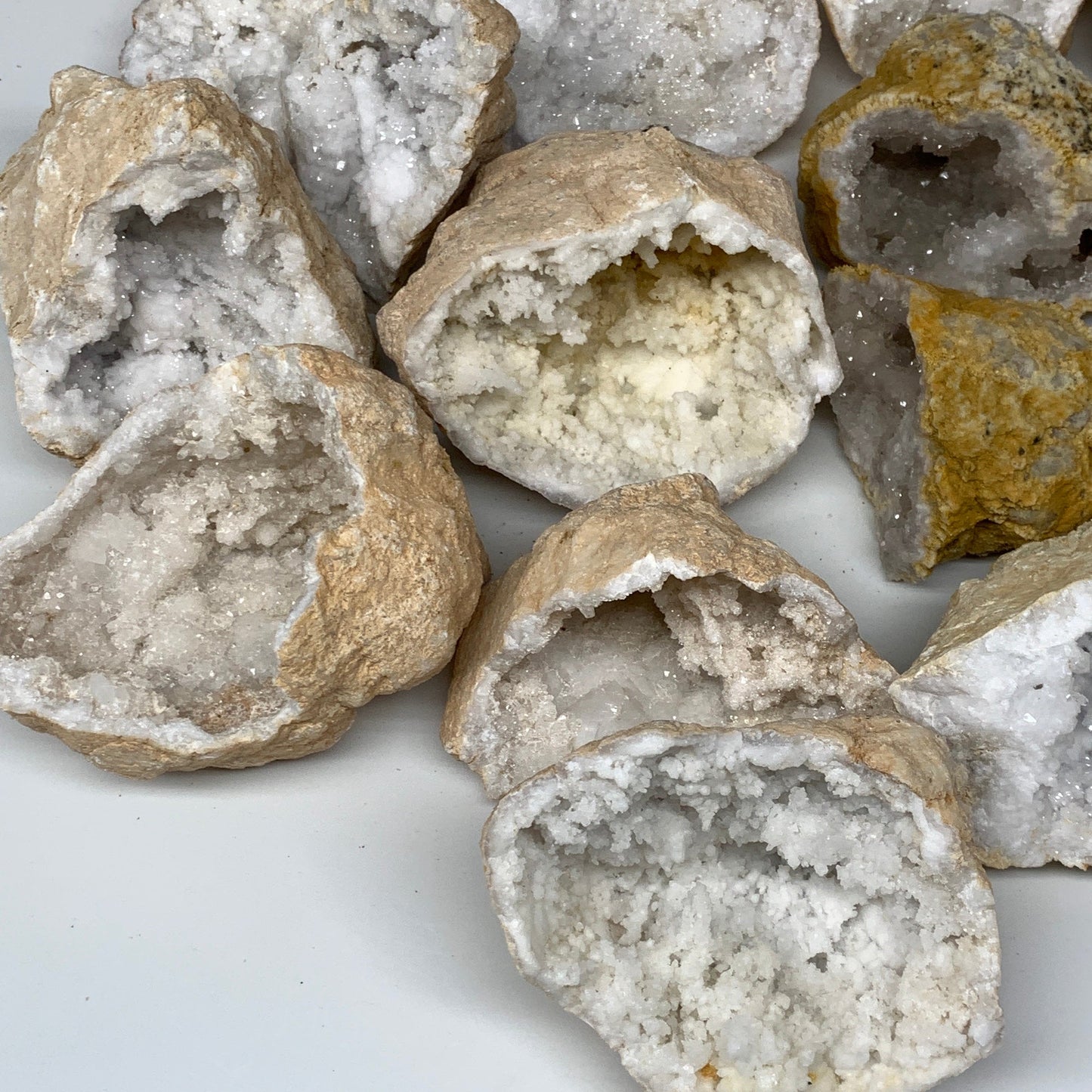 24.18 Lbs,4.6"-7.1", 9 Pairs, Natural Quartz Geodes @Morocco, Wholesale,B10636