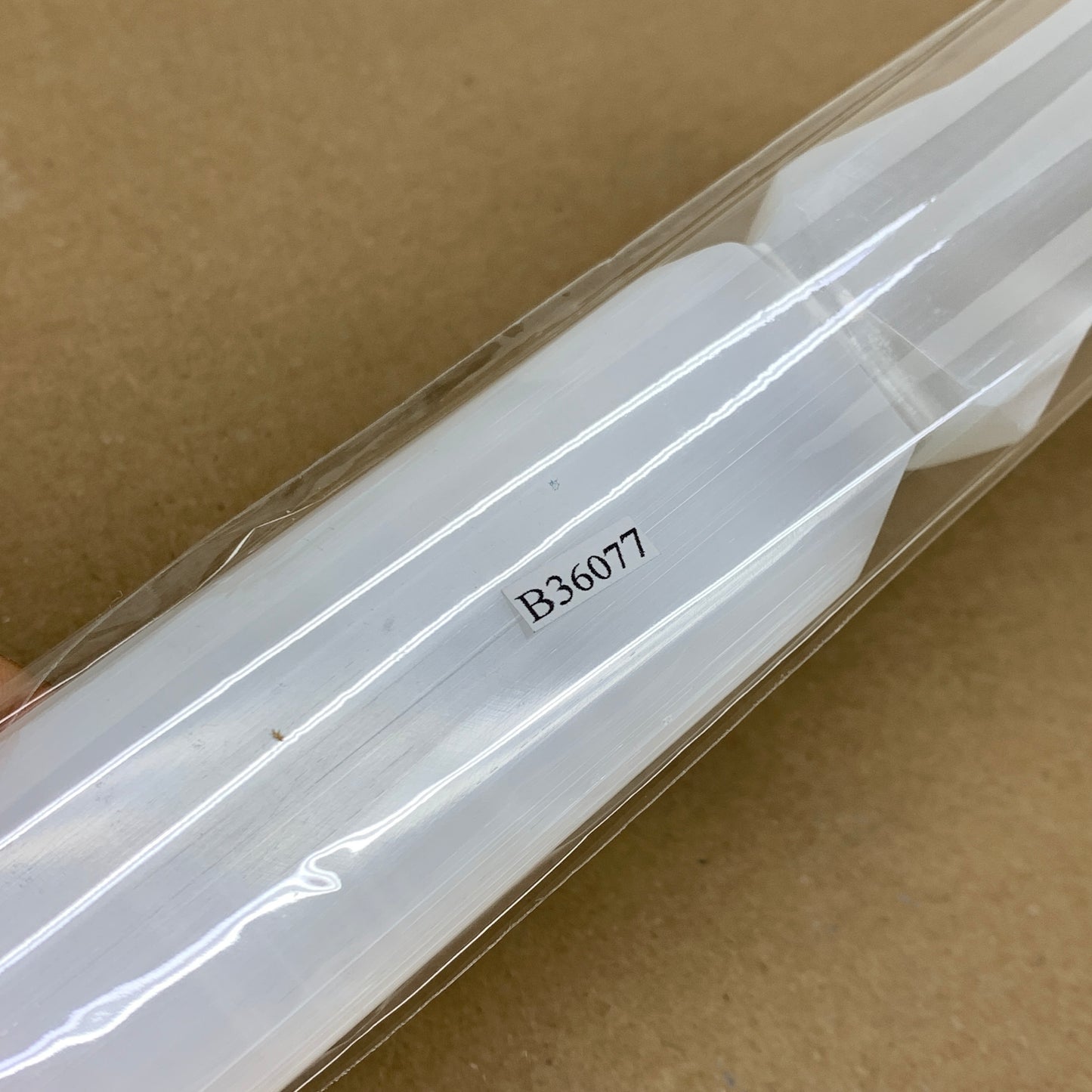 345g, 11.5"x1.5"x0.8", Natural Selenite Crystal Dagger (Satin Spar), B36077