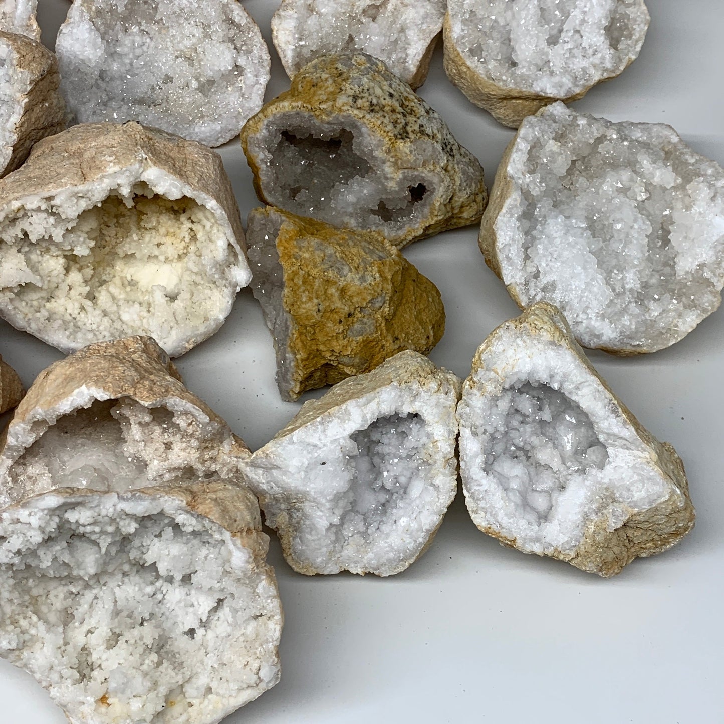 24.18 Lbs,4.6"-7.1", 9 Pairs, Natural Quartz Geodes @Morocco, Wholesale,B10636