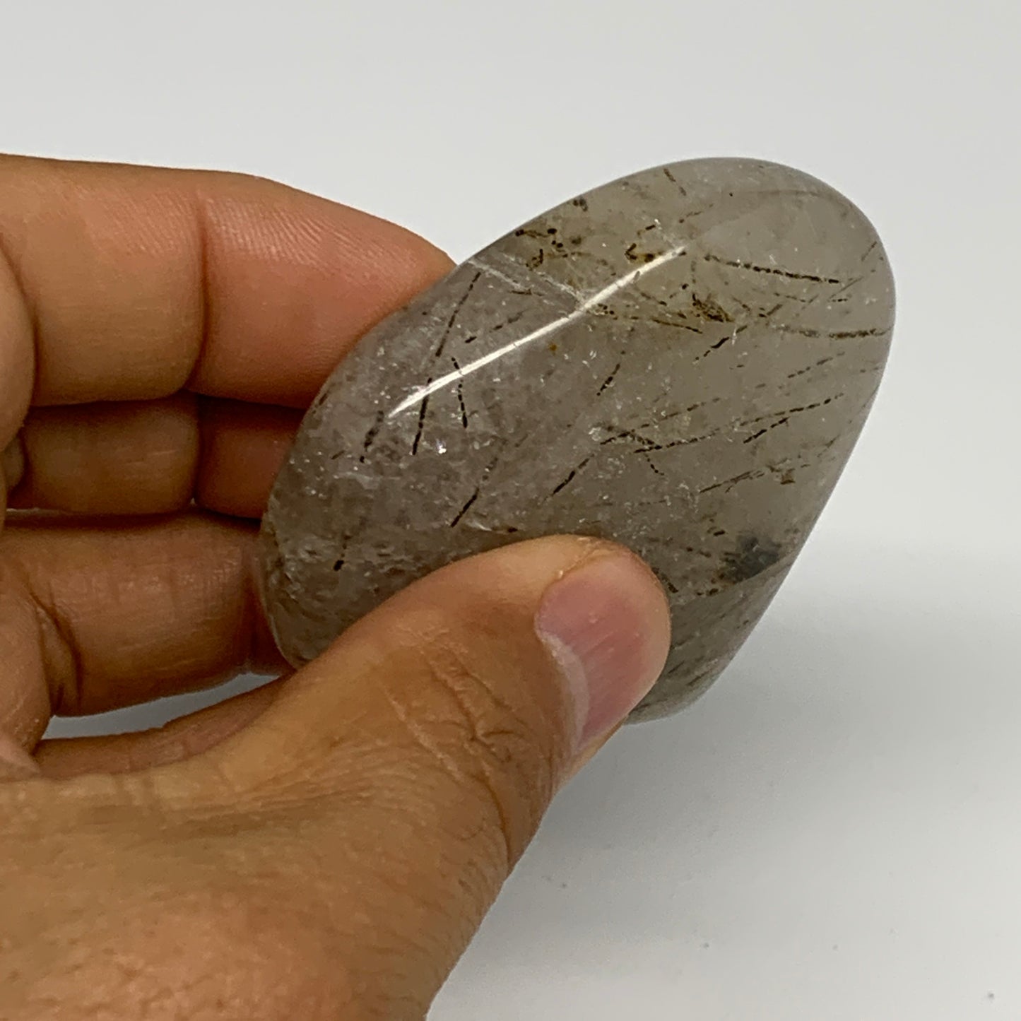 76.9g, 2"x2.3"x0.7", Natural Small Rutile Quartz Crystal Heart Reiki, B28294