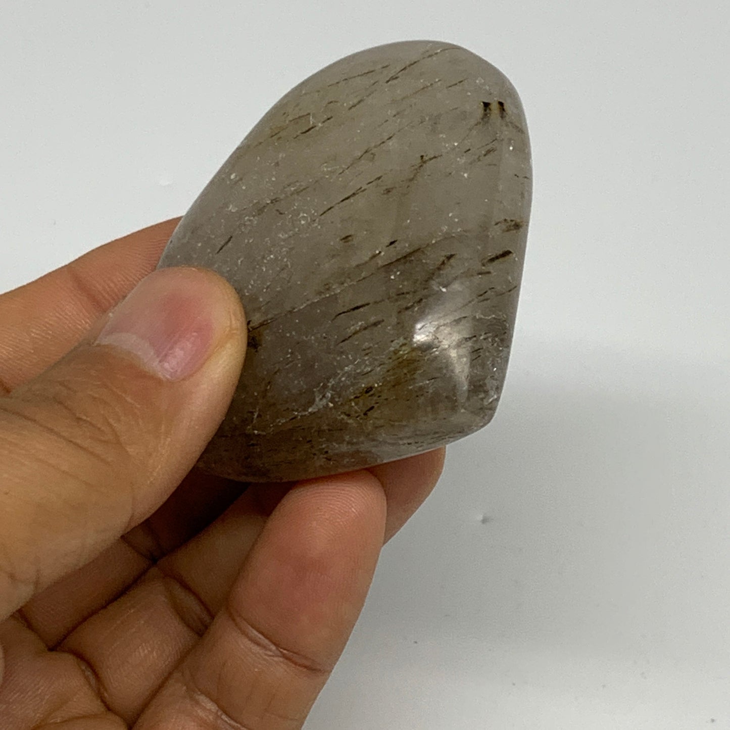 76.9g, 2"x2.3"x0.7", Natural Small Rutile Quartz Crystal Heart Reiki, B28294