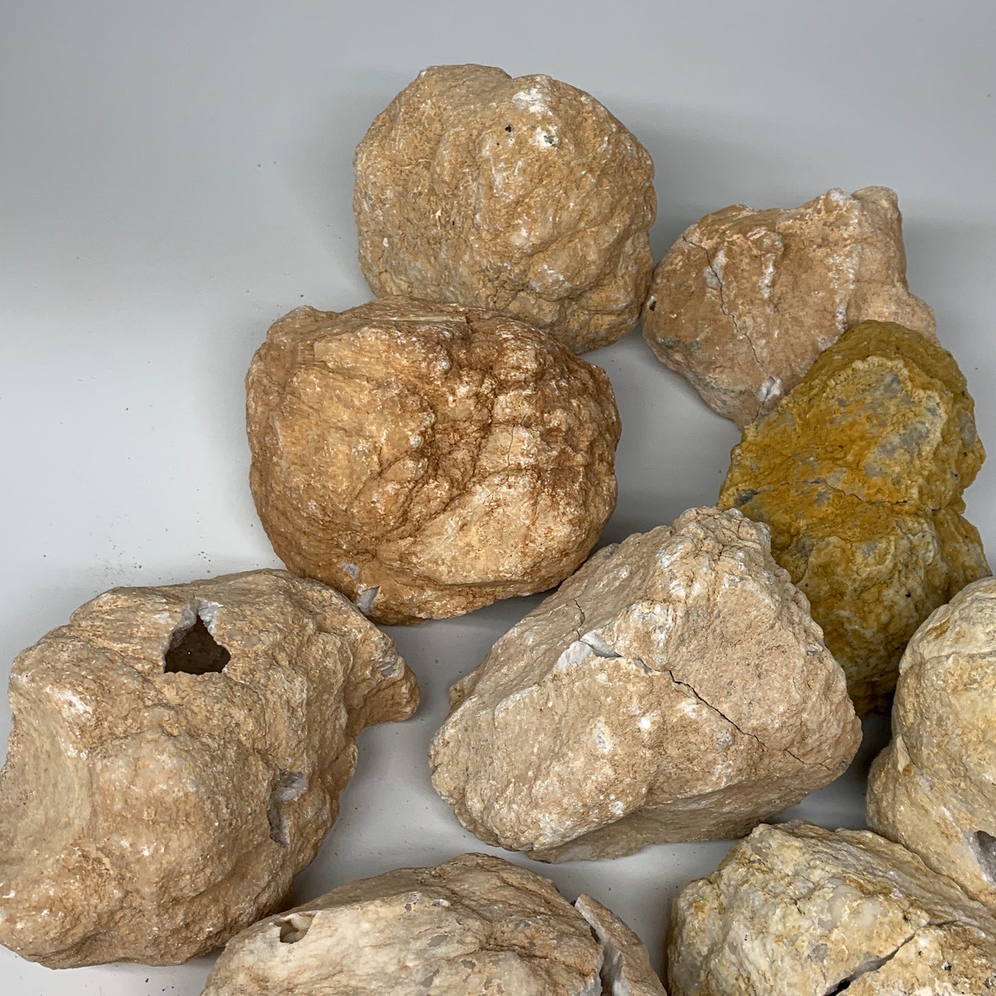 24.18 Lbs,4.6"-7.1", 9 Pairs, Natural Quartz Geodes @Morocco, Wholesale,B10636