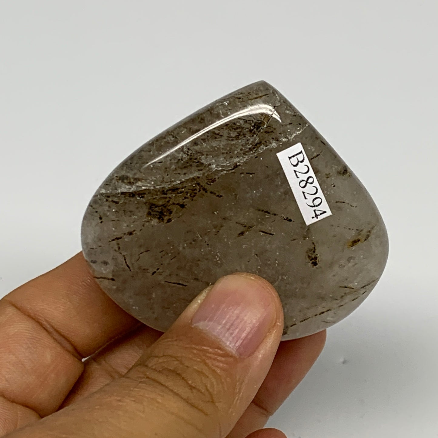 76.9g, 2"x2.3"x0.7", Natural Small Rutile Quartz Crystal Heart Reiki, B28294