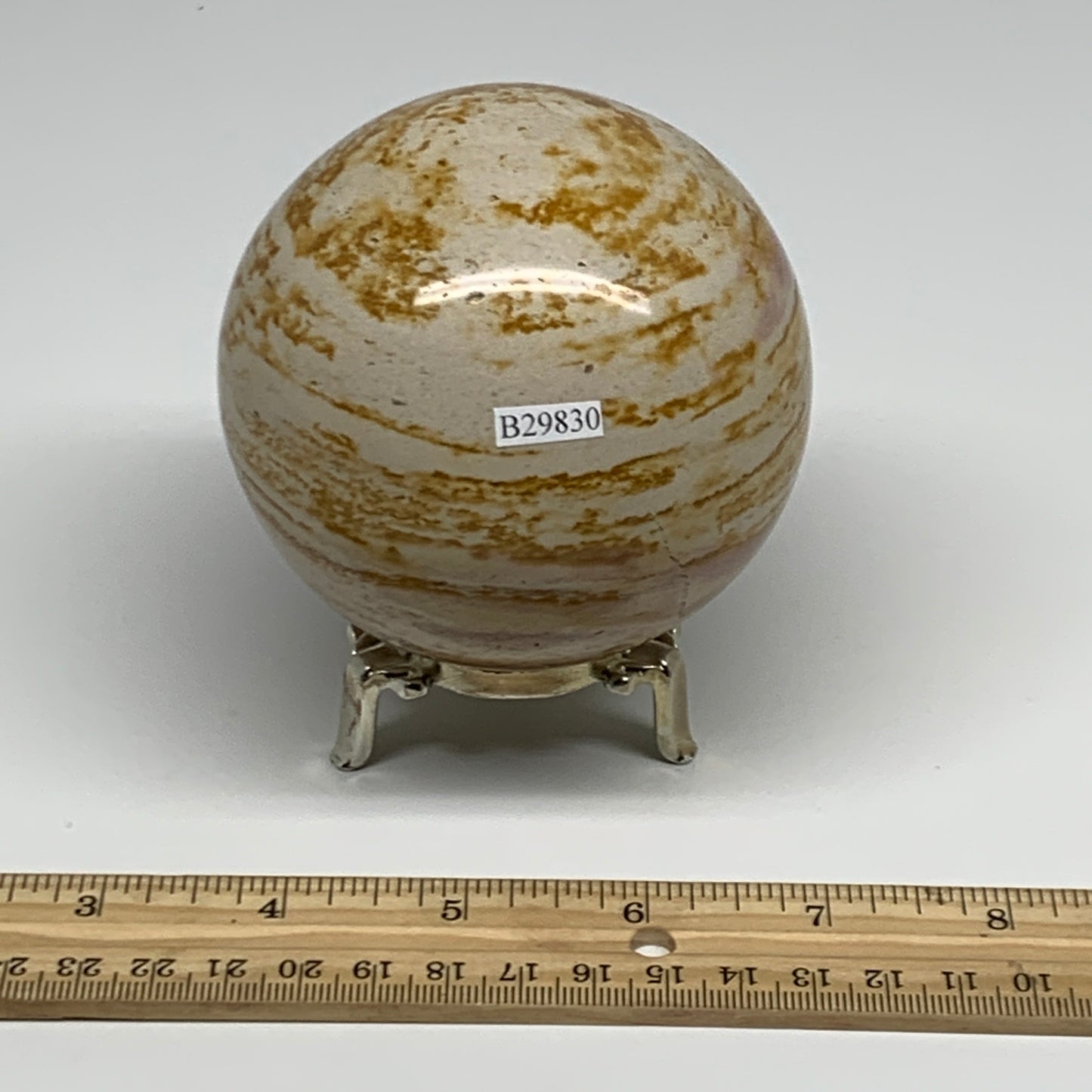 1.66 lbs, 3.3" (83mm), Polychrome Jasper Sphere Ball Crystal @Madagascar, B29830