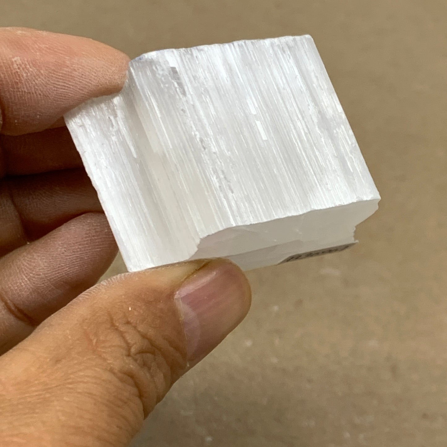 0.15 lbs, 1.9"x1.3"x1", Natural Clear Selenite Crystal Slab Gemstone, B36961