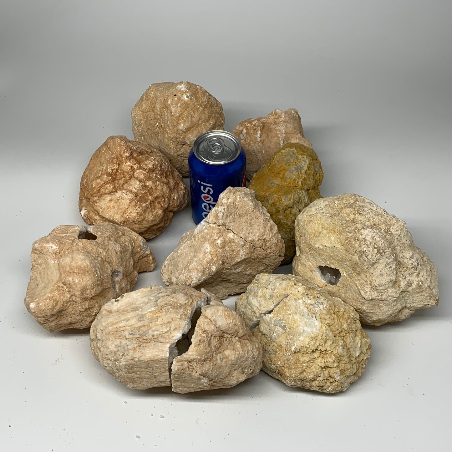 24.18 Lbs,4.6"-7.1", 9 Pairs, Natural Quartz Geodes @Morocco, Wholesale,B10636