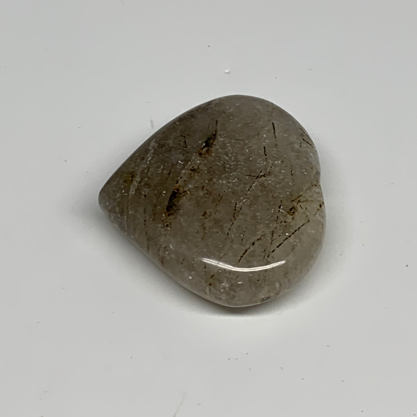 76.9g, 2"x2.3"x0.7", Natural Small Rutile Quartz Crystal Heart Reiki, B28294