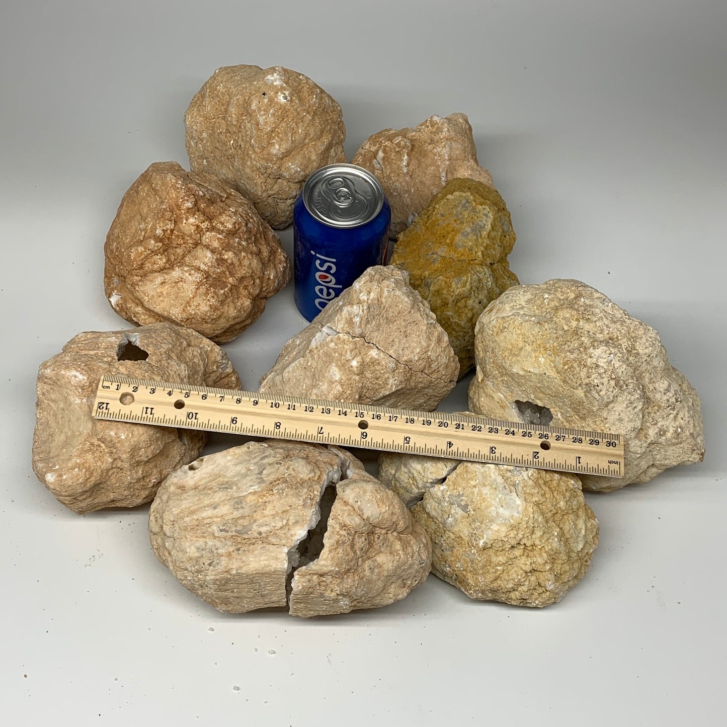 24.18 Lbs,4.6"-7.1", 9 Pairs, Natural Quartz Geodes @Morocco, Wholesale,B10636