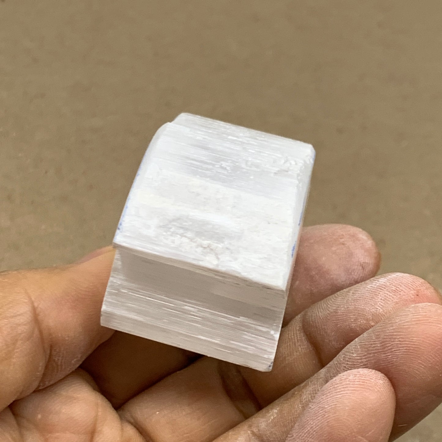 0.15 lbs, 1.9"x1.3"x1", Natural Clear Selenite Crystal Slab Gemstone, B36961