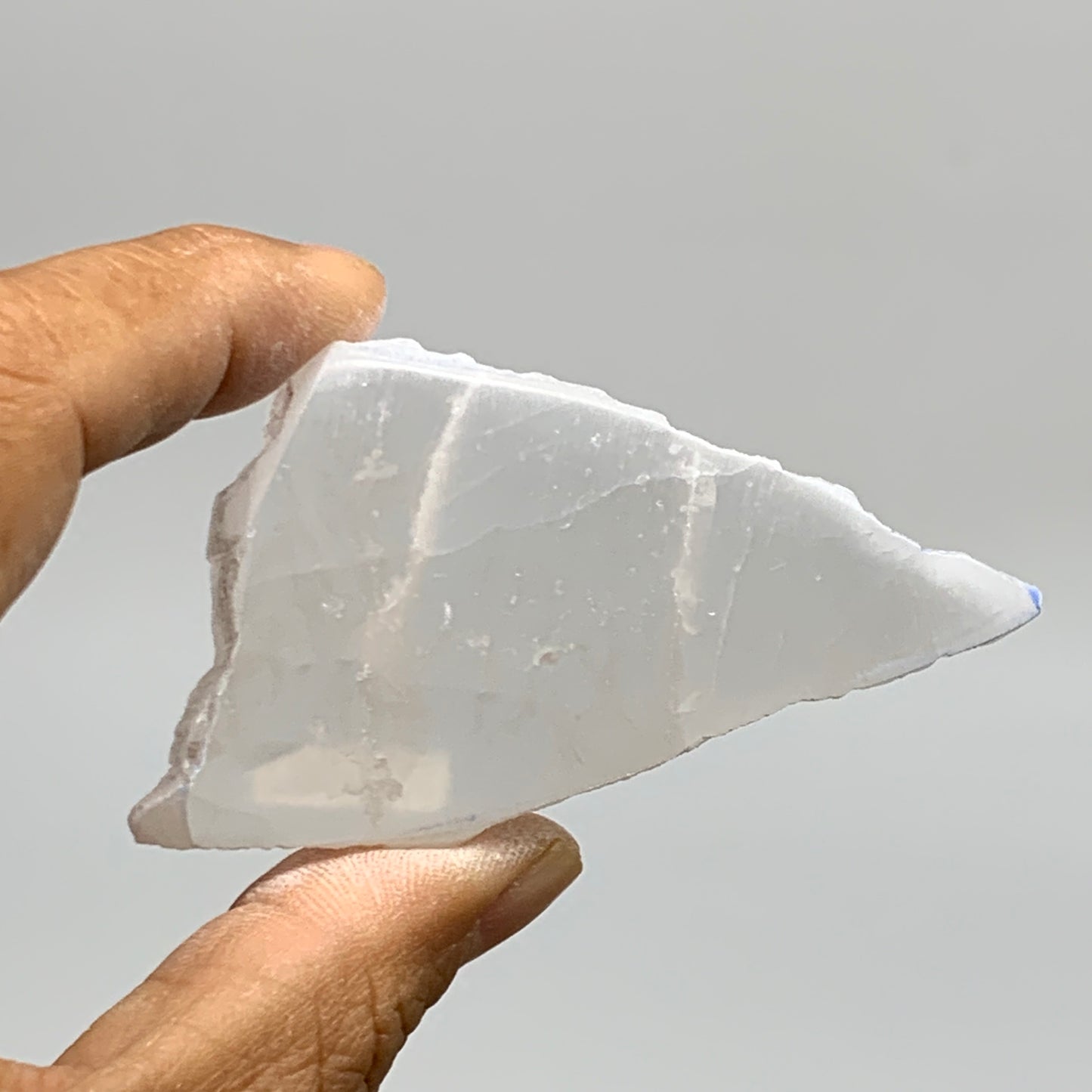 0.2 lbs, 2.9"x1.6"x1", Natural Clear Selenite Crystal Slab Gemstone, B36962