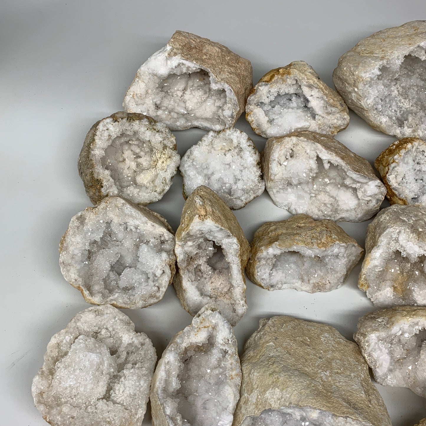 23.69 Lbs,4.3"-7.3", 10 Pairs, Natural Quartz Geodes @Morocco, Wholesale,B10637