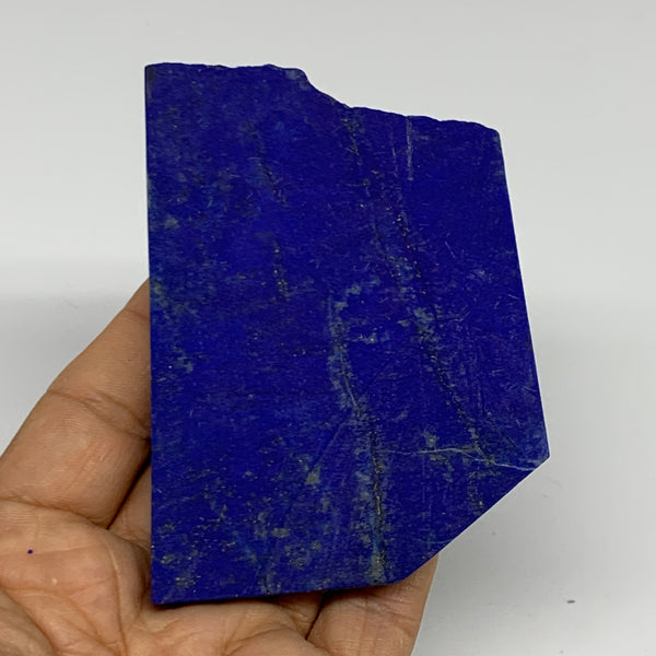 117.7g, 3.6"x2.6"x0.3", High Grade Natural Rough Lapis Lazuli @Afghanistan,B32691
