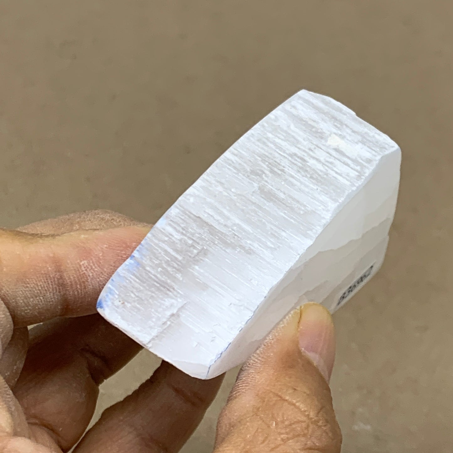 0.2 lbs, 2.9"x1.6"x1", Natural Clear Selenite Crystal Slab Gemstone, B36962